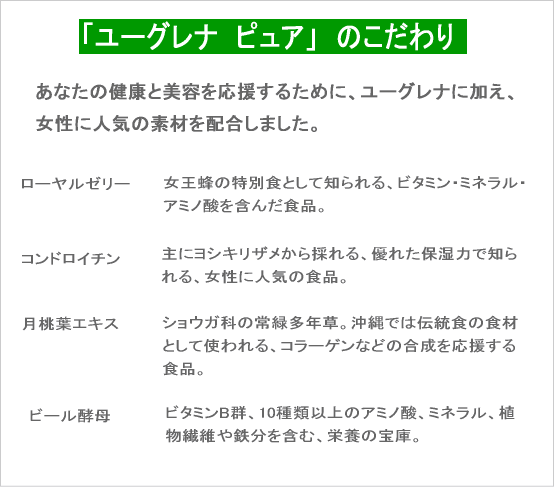 ユーグレナのこだわり